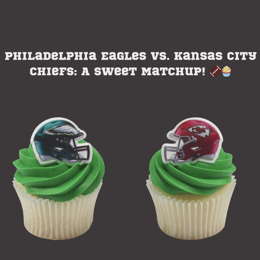 NFL Team Helmet Cupcake Rings - **Eagles & Chiefs in stock Now!*