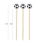 Soccer Ball Bamboo Food / Cocktail Picks, 4 3/4"  - 100 or 1000 count