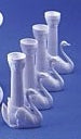 Bush Style - 4-1/2" Swan Pillars Only- Color: White  Pack: 36 pcs