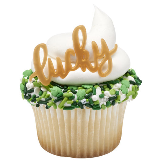 Gold Lucky Cupcake Layon - 24 or 72 ct