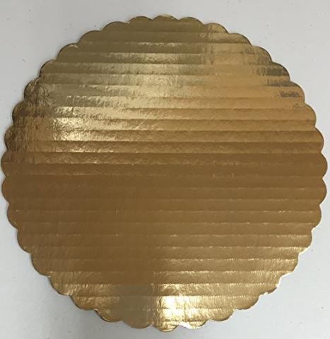Gold Round Scalloped Cake Board