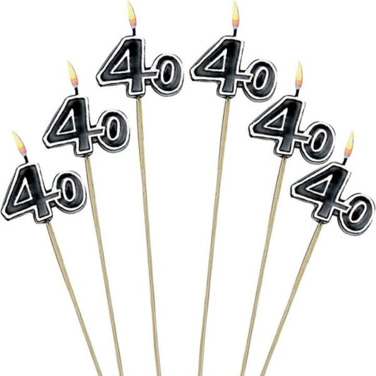 40th Birthday Stick Candles