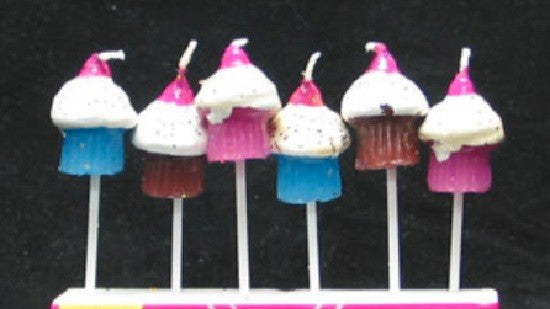 Cupcake Candle Sets, 6 Candles