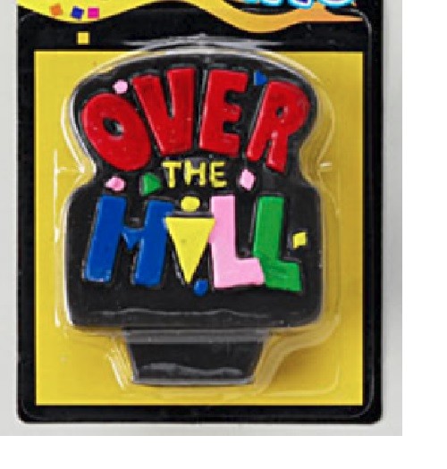 Over-The-Hill Plaque Candle, 3.25" - 1 candle