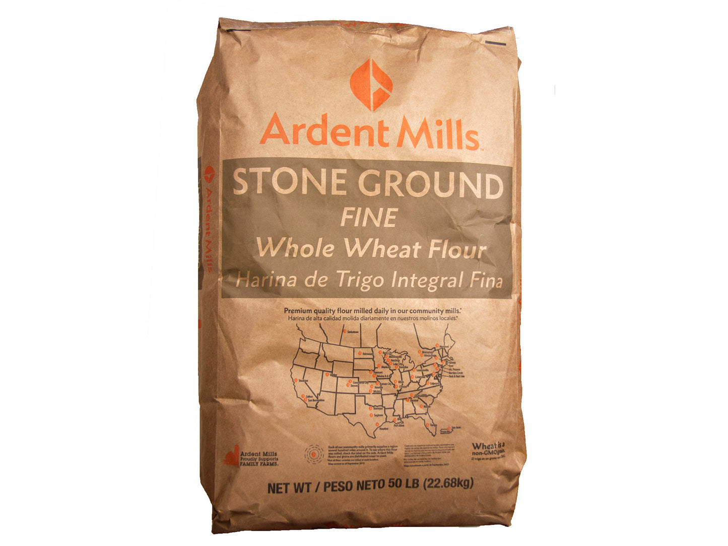 Ardent Mills Fine Stone Ground Whole Wheat Flour, 50 lb