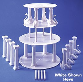 Bush Style - Swan Pillar Sets - 3 Complete Sets - Color: White
