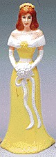 Bridesmaid - Yellow Dress - 4-1/2" Tall, 12 Count