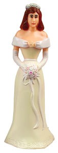 Bridesmaid - Ivory Dress - 4-1/2" Tall, 12 Count