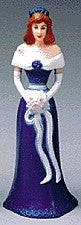 Bridesmaid - Royal Blue Dress - 4-1/2" Tall, 12 Count