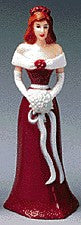 Bridesmaid - Burgundy Dress - 4-1/2" Tall, 12 Count