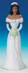 Bridesmaid  / Bride -A.A.  White Dress - 4-1/2" Tall, 12 Count