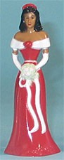 Bridesmaid  -A.A.  Red Dress - 4-1/2" Tall, 12 Count
