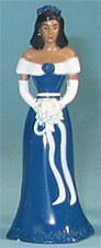 Bridesmaid  -A.A.  Royal Blue Dress - 4-1/2" Tall, 12 Count