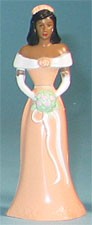 Bridesmaid  -A.A.  Peach Dress - 4-1/2" Tall, 12 Count