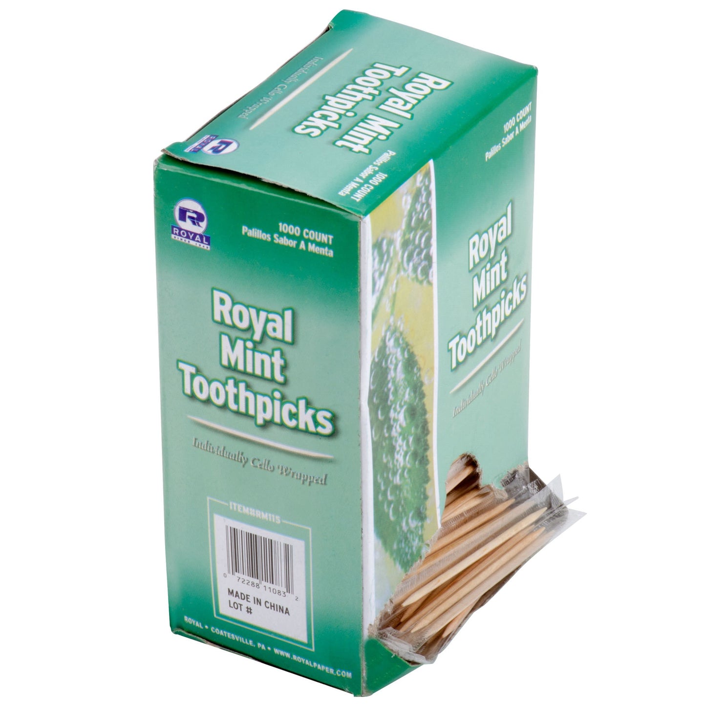 Wooden Toothpicks with Mint