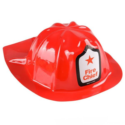 Childrens Plastic Firefighter Chief Hat 24 ct