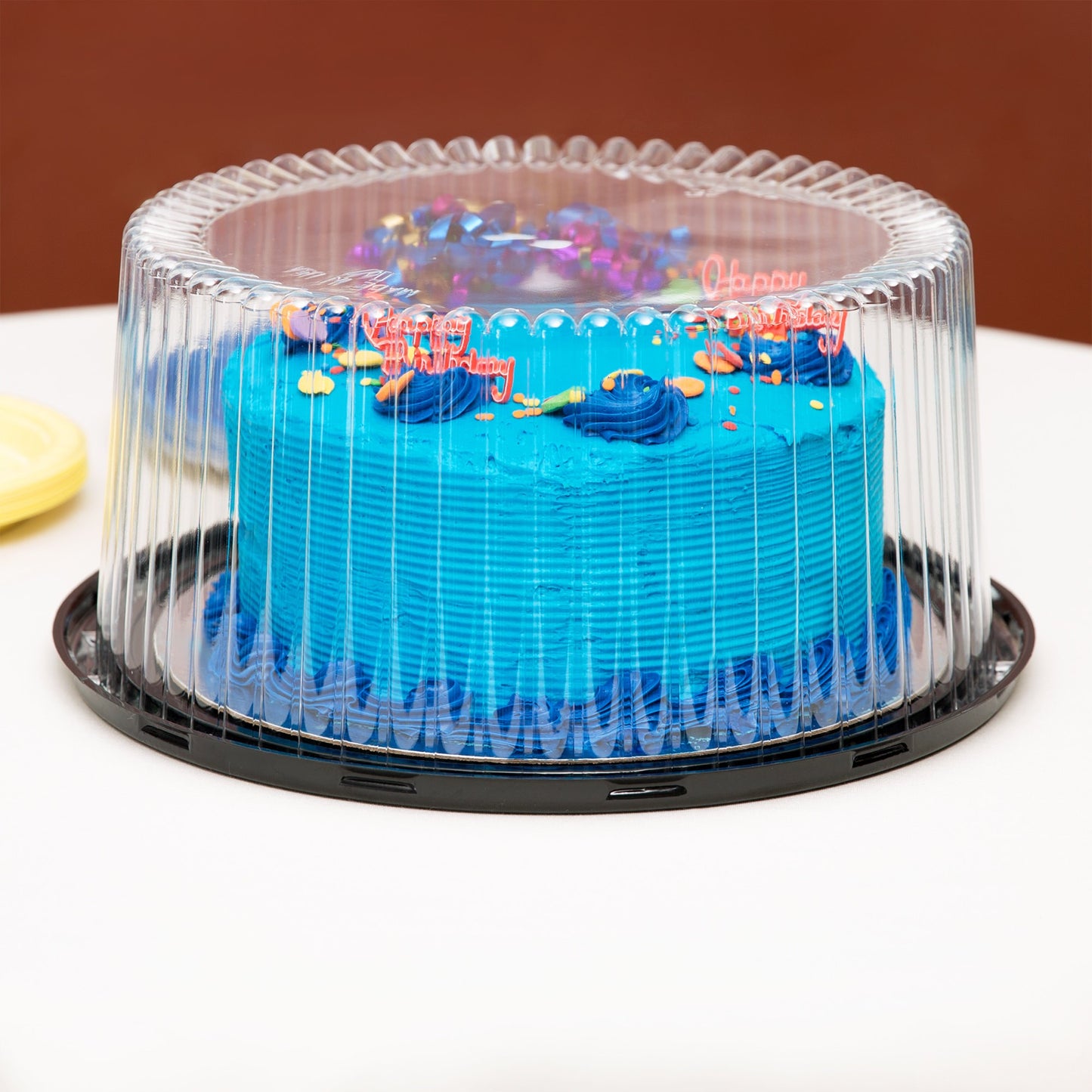 10" 2-3 Layer Cake Display Container w/ Clear Dome Lid