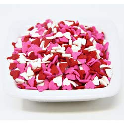 Valentine's Hearts Sprinkle Sequins - Red, White and Pink Heart Shapes
