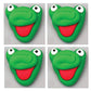 Edible Royal Icing Decorations - 2.25" Frog Face - 4 count
