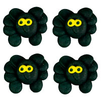 Edible Mini Spiders with Yellow Eyes 120 pcs