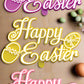 Happy Easter Plaques, 3", 12 or 48 count