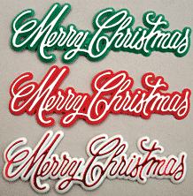 3-1/4" Merry Christmas Red, White, and Green Plaques - 144 count