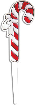 2-1/2" Candy Cane Picks - 72 count