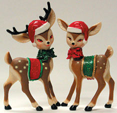 4" Elegant Christmas Reindeer - 24 count (12 pairs)