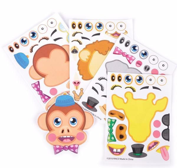 MAKE ZOO ANIMAL STICKERS - 12 COUNT                            (OVER-STOCK SALE)