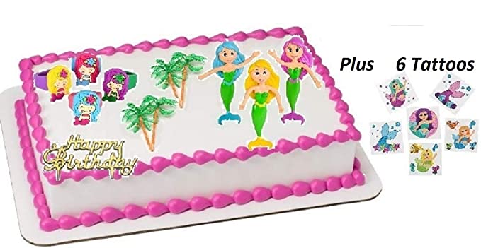 Oasis Supply Mermaid Cake Kit Topper Set, 10 piece set