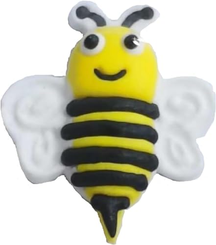 Edible Bee Decorations for Desserts (48 Pieces) - Bumble Bee Cake Topper for Desserts - Thematic Bee Party Decorations