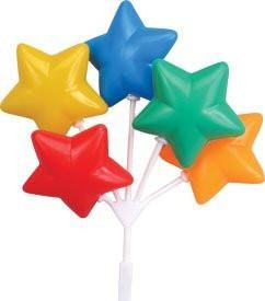 Star Balloon Clusters - Primary Colors - 36 Count