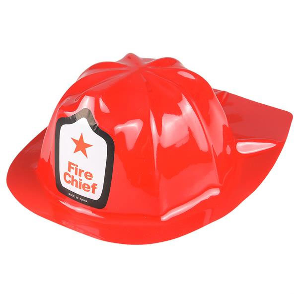 Childrens Plastic Firefighter Chief Hat 12 ct