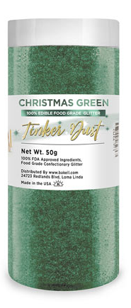 Tinker Dust Edible Glitter Refill Jar- Christmas Green