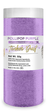 Tinker Dust Edible Glitter Refill Jar- Pollipop Purple