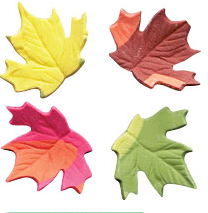 Maple Leaves - Gumpaste - Assorted Colors 108 pieces