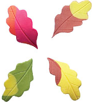 Oak Leaves - Gumpaste - Assorted Colors 256 pieces