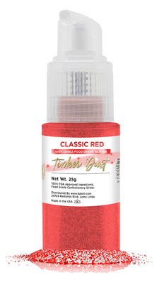 Tinker Dust Edible Glitter Spray Pump Bottle- Classic Red