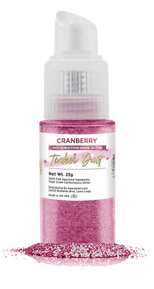 Tinker Dust Edible Glitter Spray Pump Bottle- Cranberry