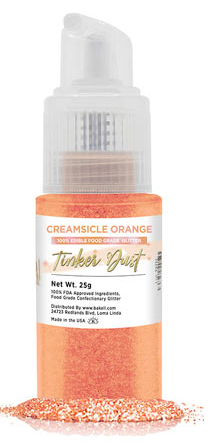 Tinker Dust Edible Glitter Spray Pump Bottle- Creamsicle Orange