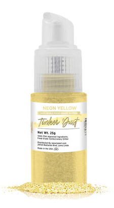 Tinker Dust Edible Glitter Spray Pump Bottle- Neon Yellow