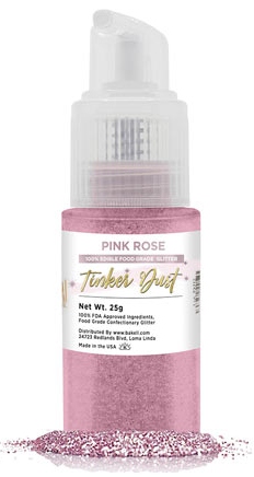 Tinker Dust Edible Glitter Spray Pump Bottle- Pink Rose