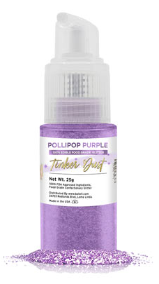 Tinker Dust Edible Glitter Spray Pump Bottle- Pollipop Purple
