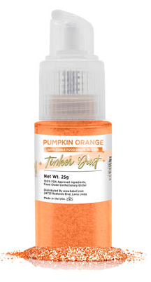 Tinker Dust Edible Glitter Spray Pump Bottle- Pumpkin Orange