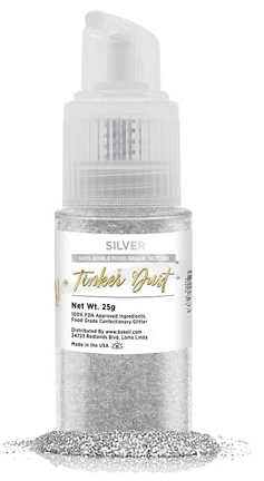 Tinker Dust Edible Glitter Spray Pump Bottle- Silver