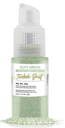 Tinker Dust Edible Glitter Spray Pump Bottle- Soft Green
