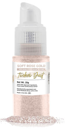 Tinker Dust Edible Glitter Spray Pump Bottle- Soft Rose Gold