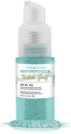 Tinker Dust Edible Glitter Spray Pump Bottle- Turquoise