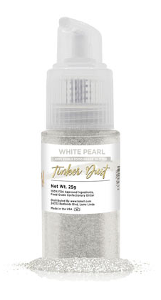 Tinker Dust Edible Glitter Spray Pump Bottle- White Pearl