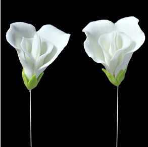 Sweet Pea Flower On Wire - White 40 pieces